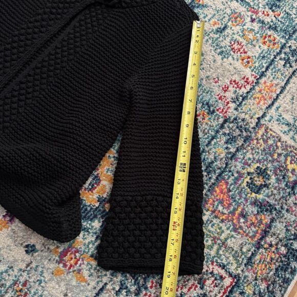 525 America Women's Black Chunky Knit Cardigan Sweater Size Small - Picture 9 of 10